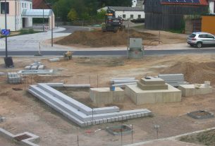 Blick auf die Denkmal-Baustelle am 16.09.2019